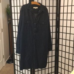 Loft jean shirt dress